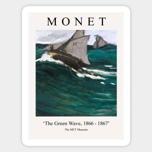 Claude Monet The Green Wave Sticker